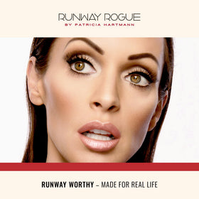 Runway Rogue in a travel pouch demonstrating portability and on-the-go glam convenience
