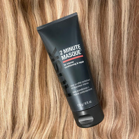 RUSK masque being applied to damp hair demonstrating rapid conditioning benefits