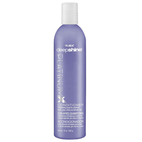 RUSK front bottle shot showing label and 12 oz size, brightens hair