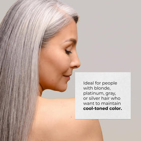 RUSK applied to damp hair demonstrating smoothing action and tone correction