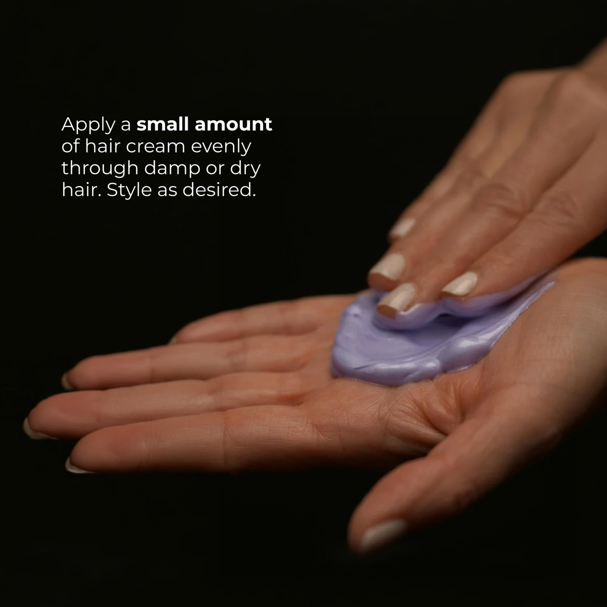 RUSK used during heat styling showing frizz control and protective benefit