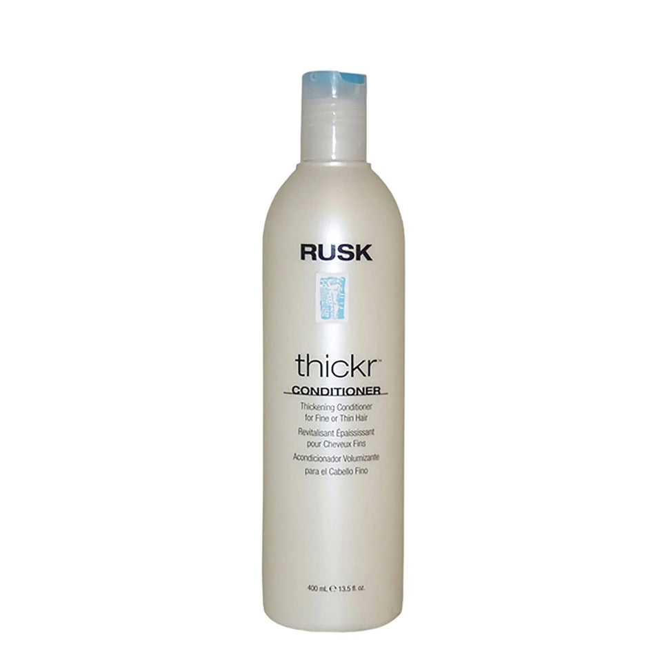 RUSK bottle front view showing label and size for easy identification and benefits