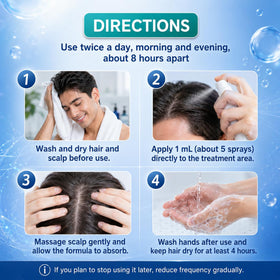 Rylx being applied to scalp illustrating targeted application and fast absorption
