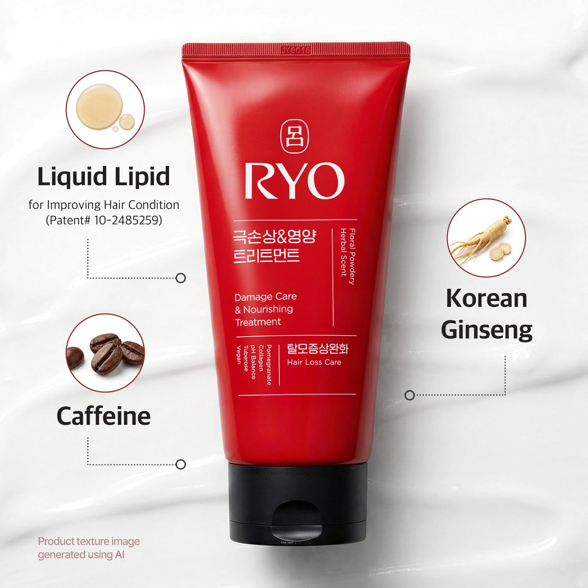 RYO application hands applying mask to hair showing conditioning benefit