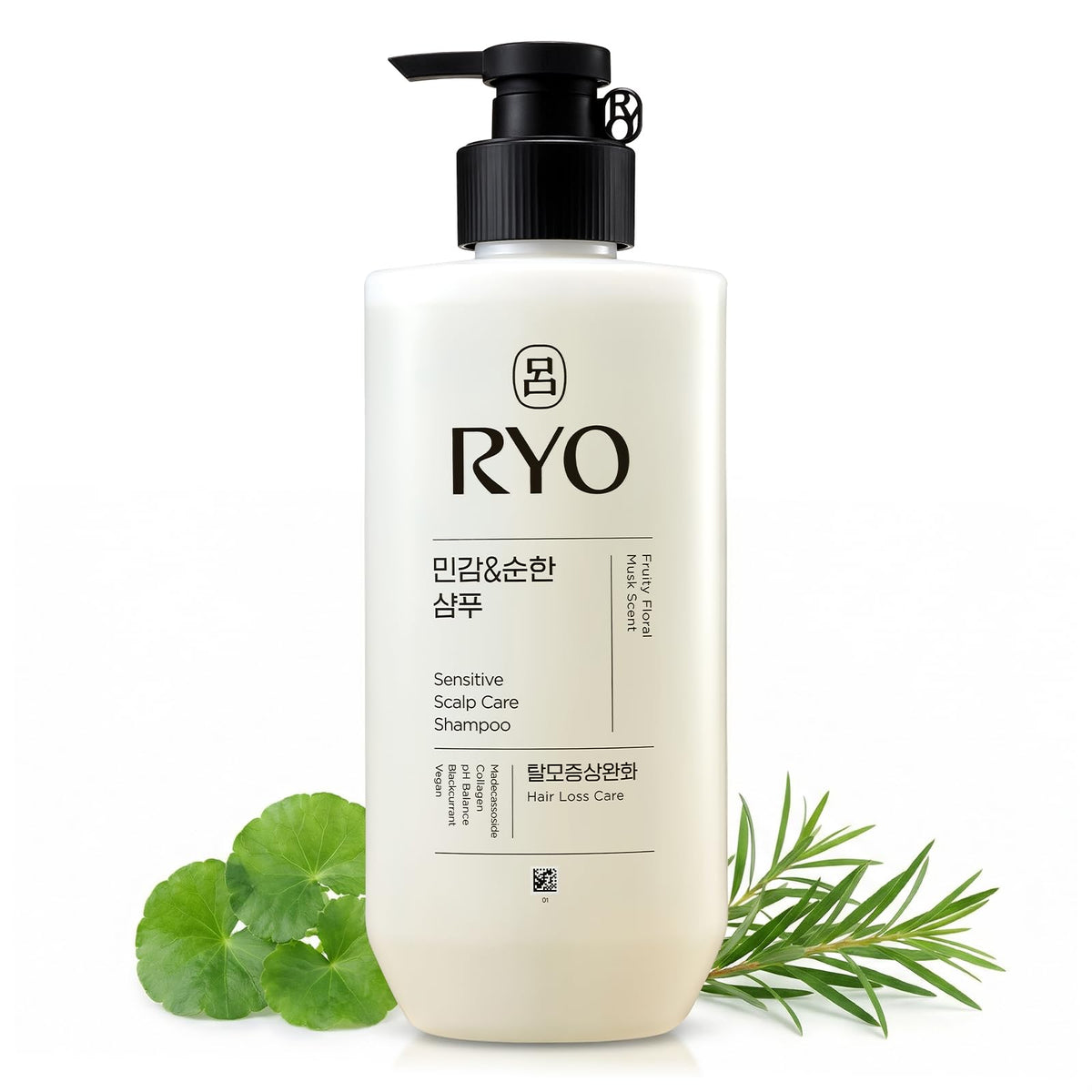 Ryo front bottle shot showing clean packaging and calming benefits