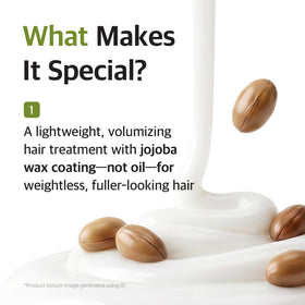 Ryo ROOT:GEN creamy conditioner texture pour demonstrating lightweight feel