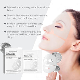 Ryvalia collagen mask worn overnight on model, showing deep hydration advantage