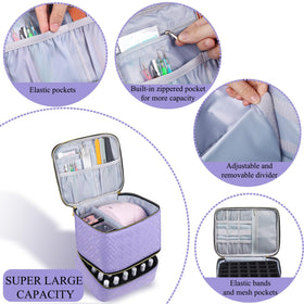 RZMAYIS top compartment storing a nail lamp and tools for quick setup