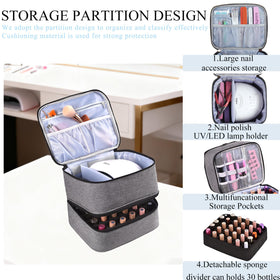 RZMAYIS top layer holding a nail lamp and accessories for quick access benefit