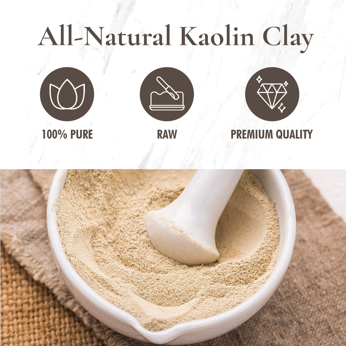 SAAQIN rhassoul clay mixed with water in bowl for DIY mask preparation benefits
