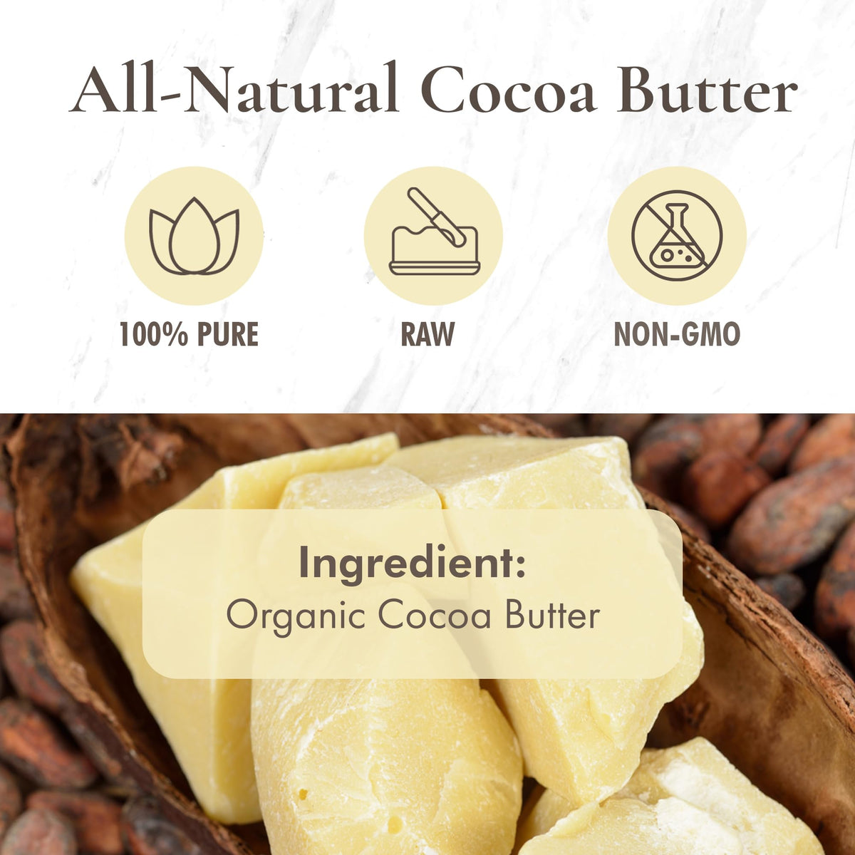 SAAQIN cocoa butter melting in bowl over double boiler, smooth blendable base