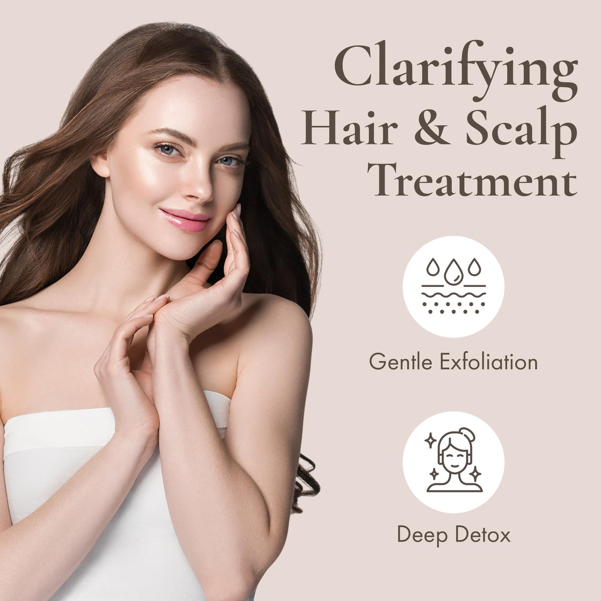 SAAQIN hair mask application using rhassoul clay illustrating even coverage benefit
