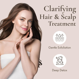 SAAQIN hair mask application using rhassoul clay illustrating even coverage benefit