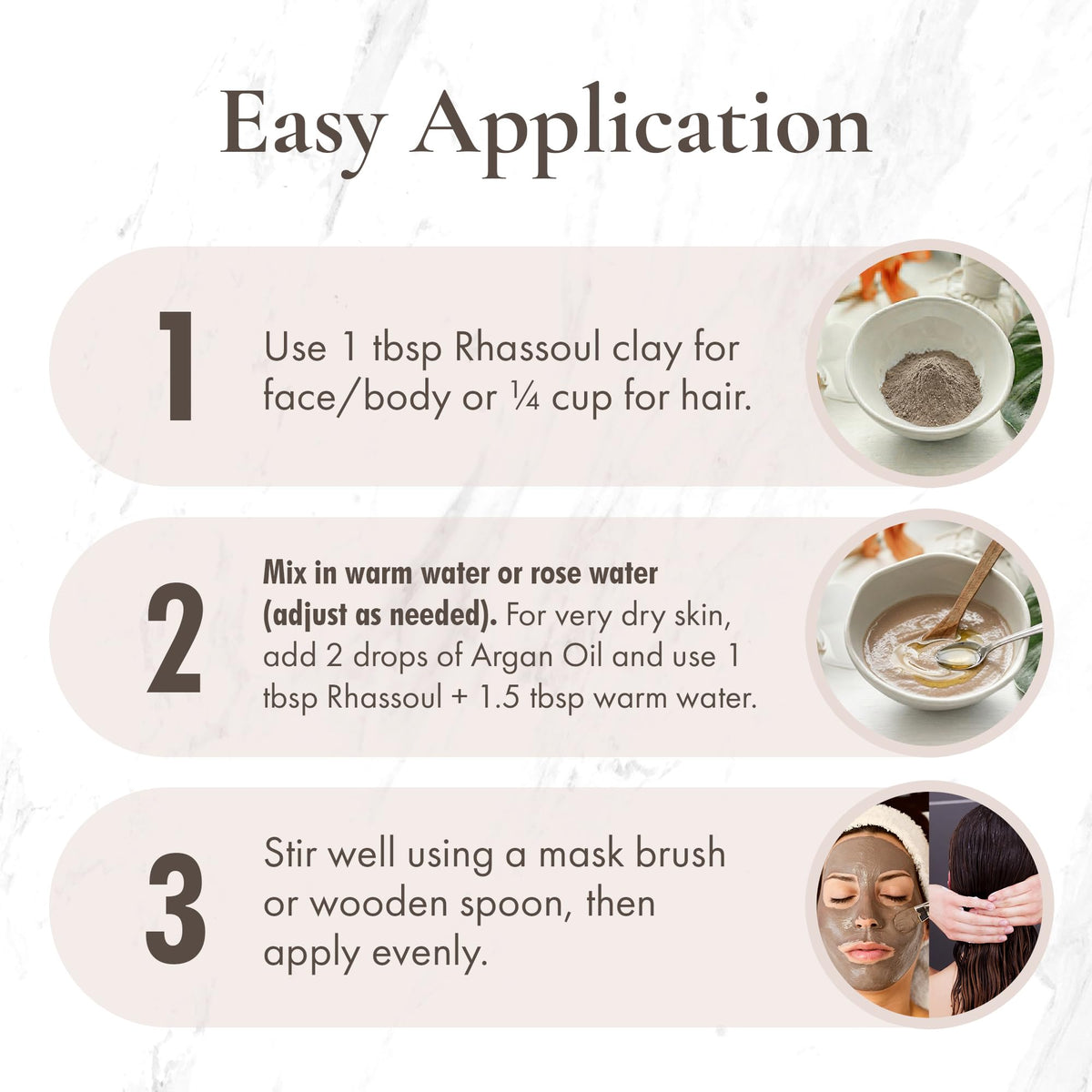 SAAQIN rhassoul clay on bathroom shelf staged for DIY self-care routine inspiration