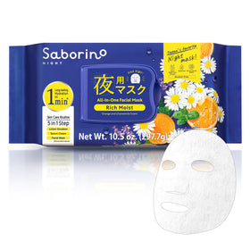 Saborino pack front showing 30 sheets and orange chamomile scent benefits