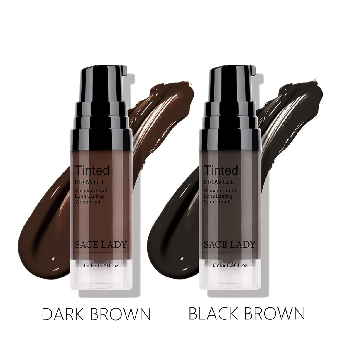 SACE LADY close-up of creamy eyebrow gel texture for smooth blend and even coverage