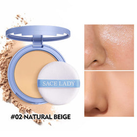 SACE LADY powder texture closeup showing fine milled particles that blur pores