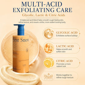 SACELLEC BEAUTE ingredient label highlighting AHA complex and hydrators