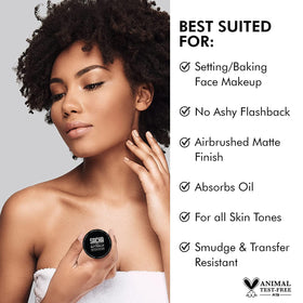 Sacha fine powder texture closeup for smooth, blur and pore-minimizing finish