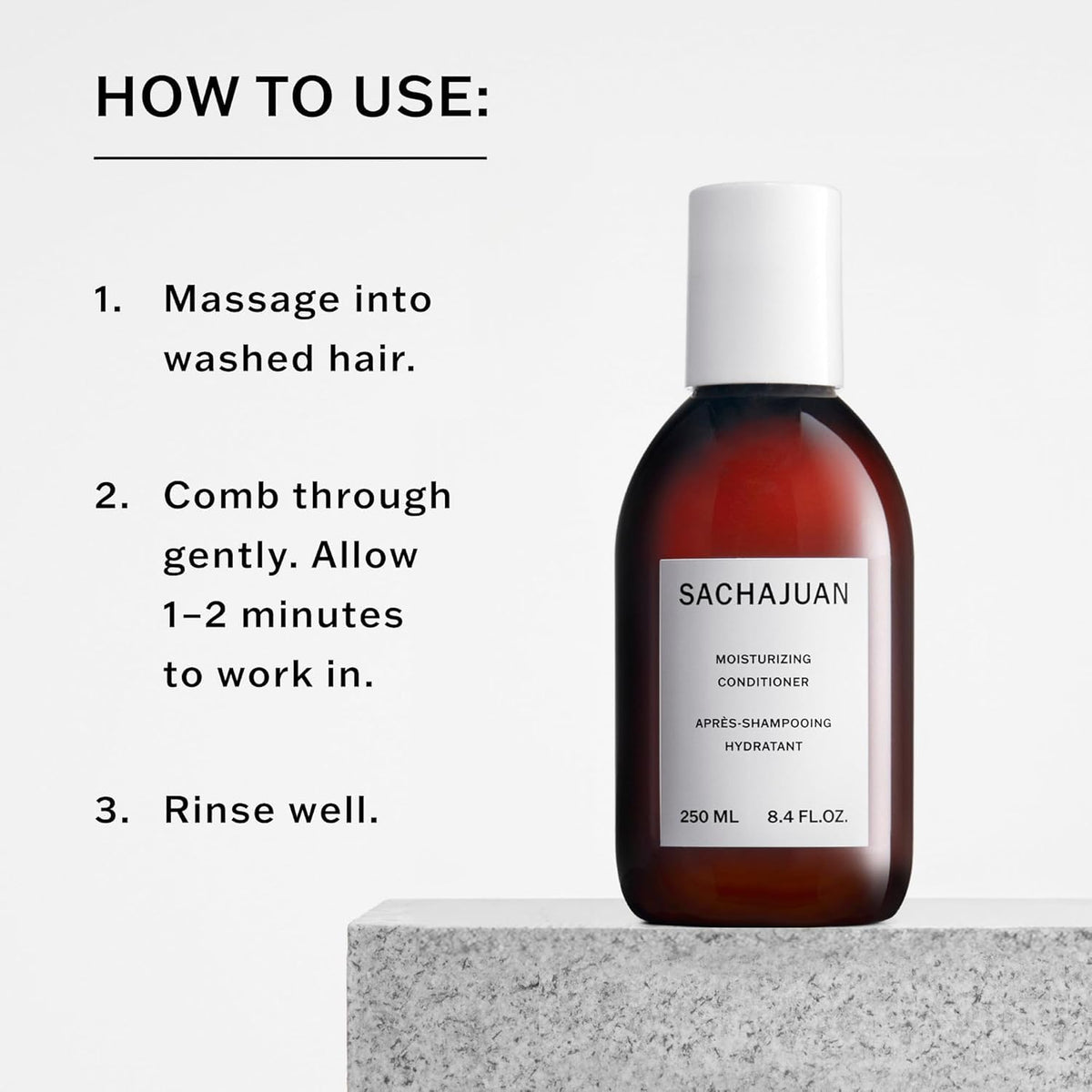 SACHAJUAN creamy conditioner texture close-up for rich hydration benefit