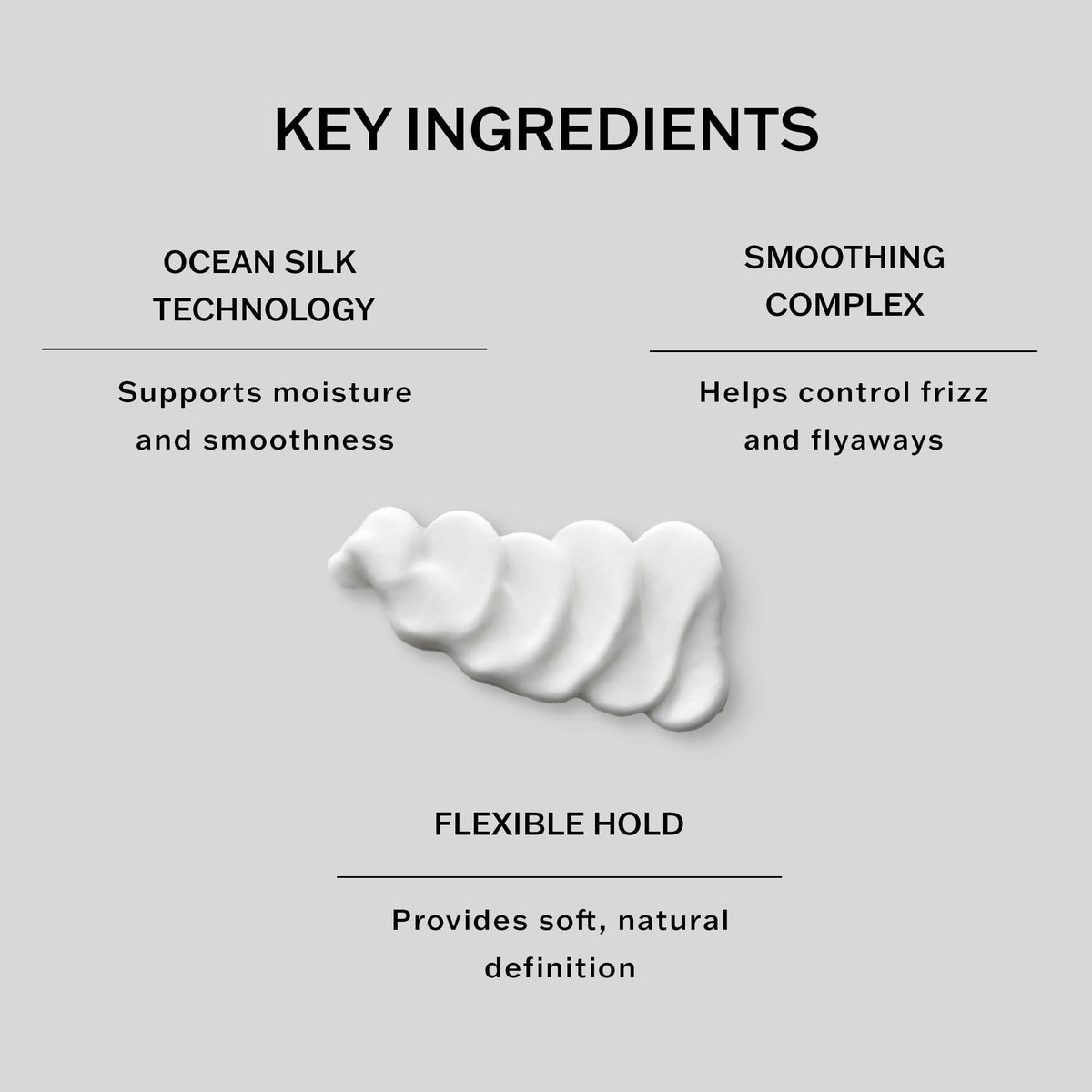 SACHAJUAN finish cream being applied to hair showing smooth definition benefit