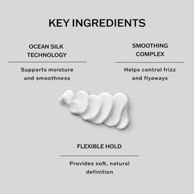 SACHAJUAN finish cream being applied to hair showing smooth definition benefit