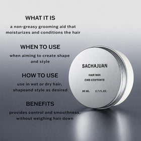 SACHAJUAN close-up of wax texture, shows smooth spreadable consistency