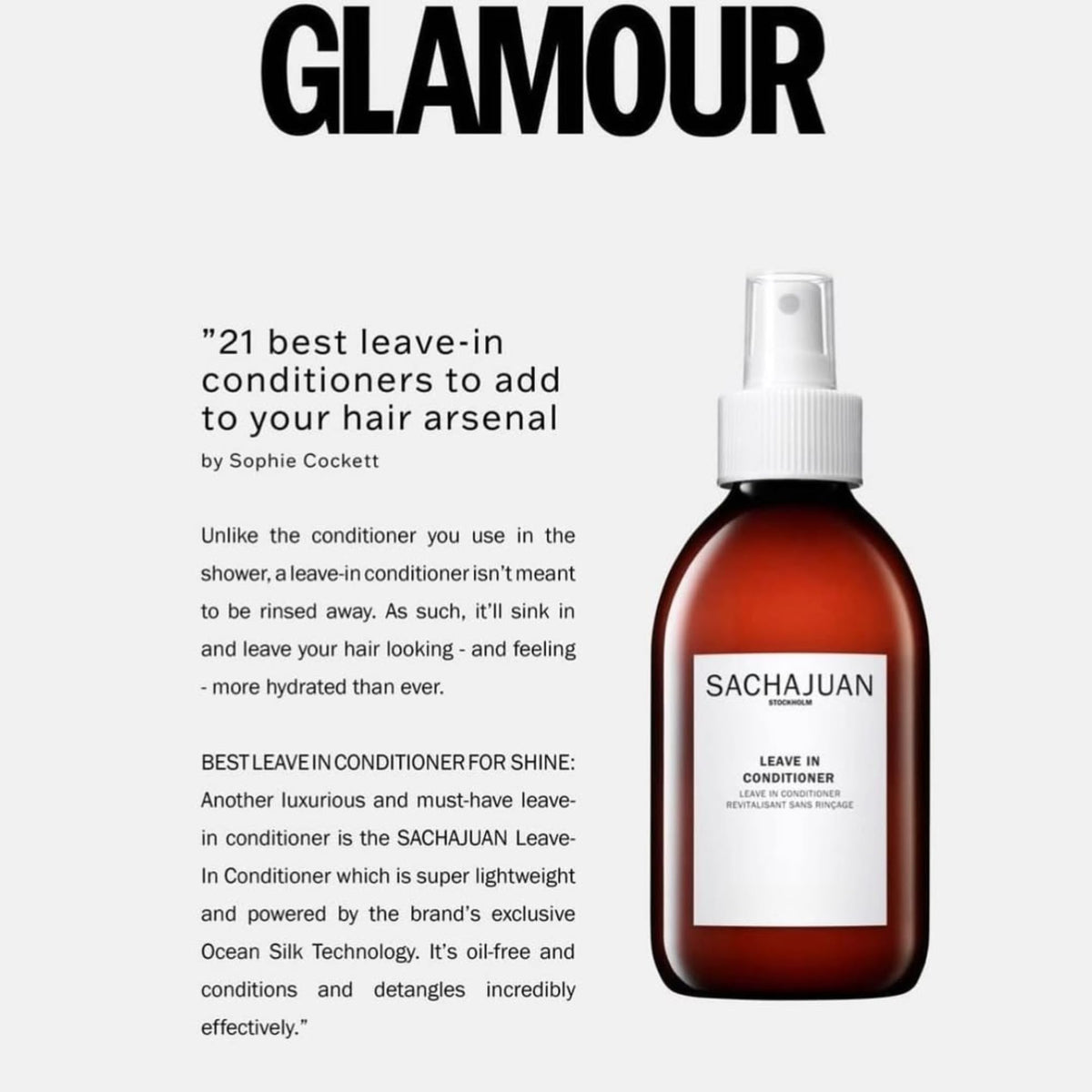 SACHAJUAN on a bathroom shelf evoking daily styling routine