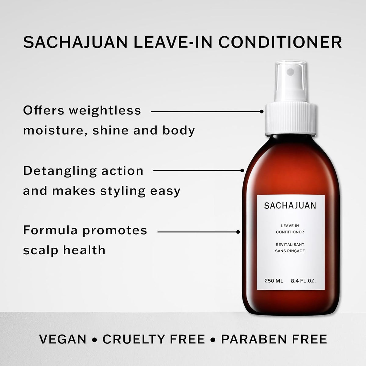 SACHAJUAN spray action mist demonstrating lightweight application and easy styling