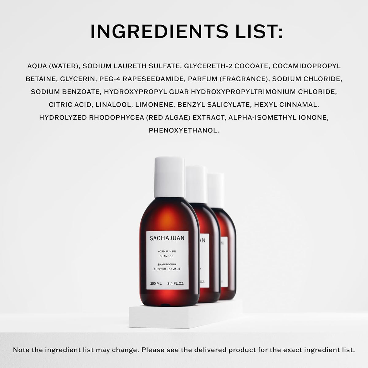 SACHAJUAN shampoo on bathroom shelf in lifestyle scene conveying everyday routine uplift