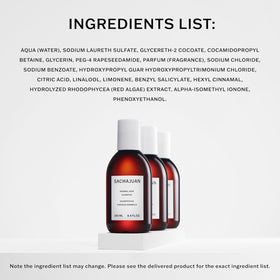 SACHAJUAN shampoo on bathroom shelf in lifestyle scene conveying everyday routine uplift