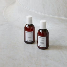 SACHAJUAN shampoo foam texture demonstrating gentle lather