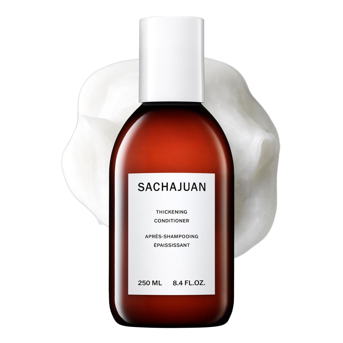 SACHAJUAN front bottle shot showing product and benefit of added volume