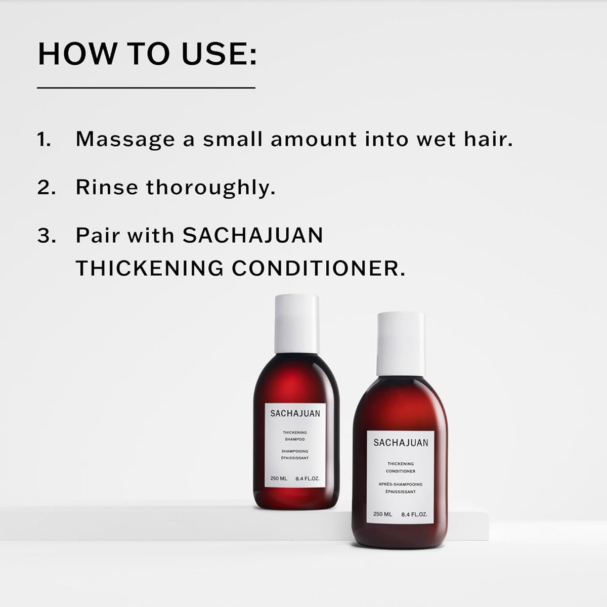 SACHAJUAN shampoo foam texture close-up, shows rich lather and gentle cleanse