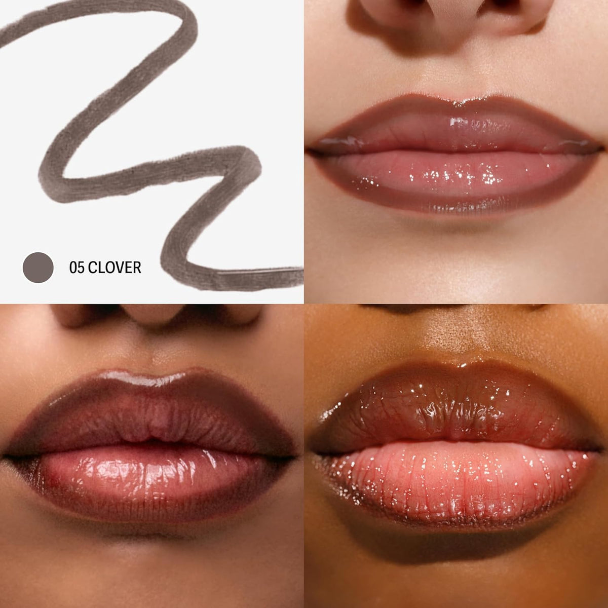 Sacheu before and after lip stain showing defined, lasting color