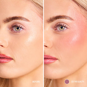 Sacheu blending with fingers showing easy seamless application
