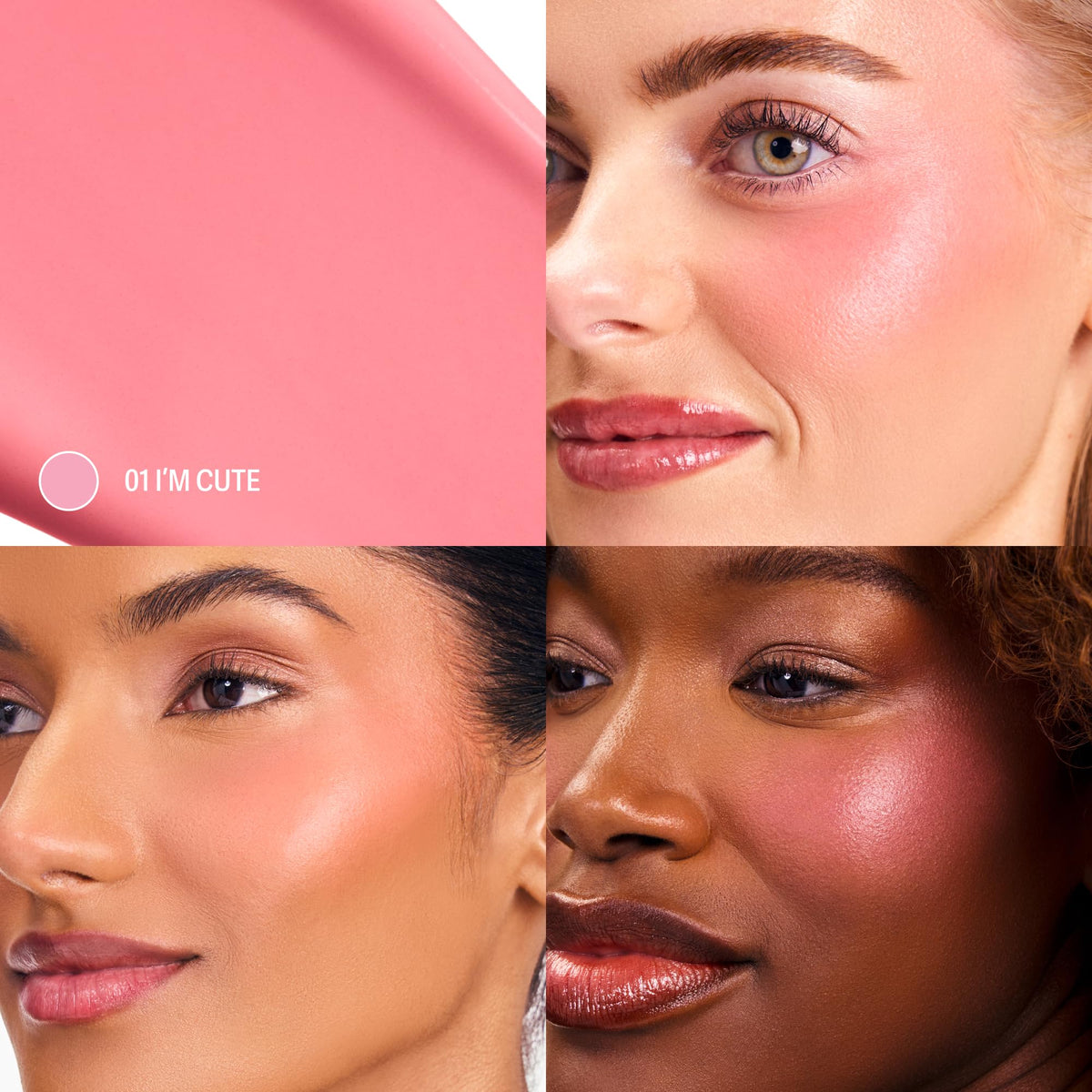 Sacheu sponge applicator close-up for precise, mess-free cheek placement