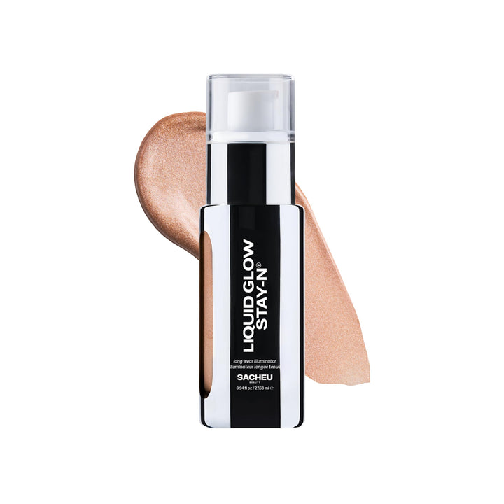 Sacheu front packaging showing compact 30ml bottle and label for travel-ready glow