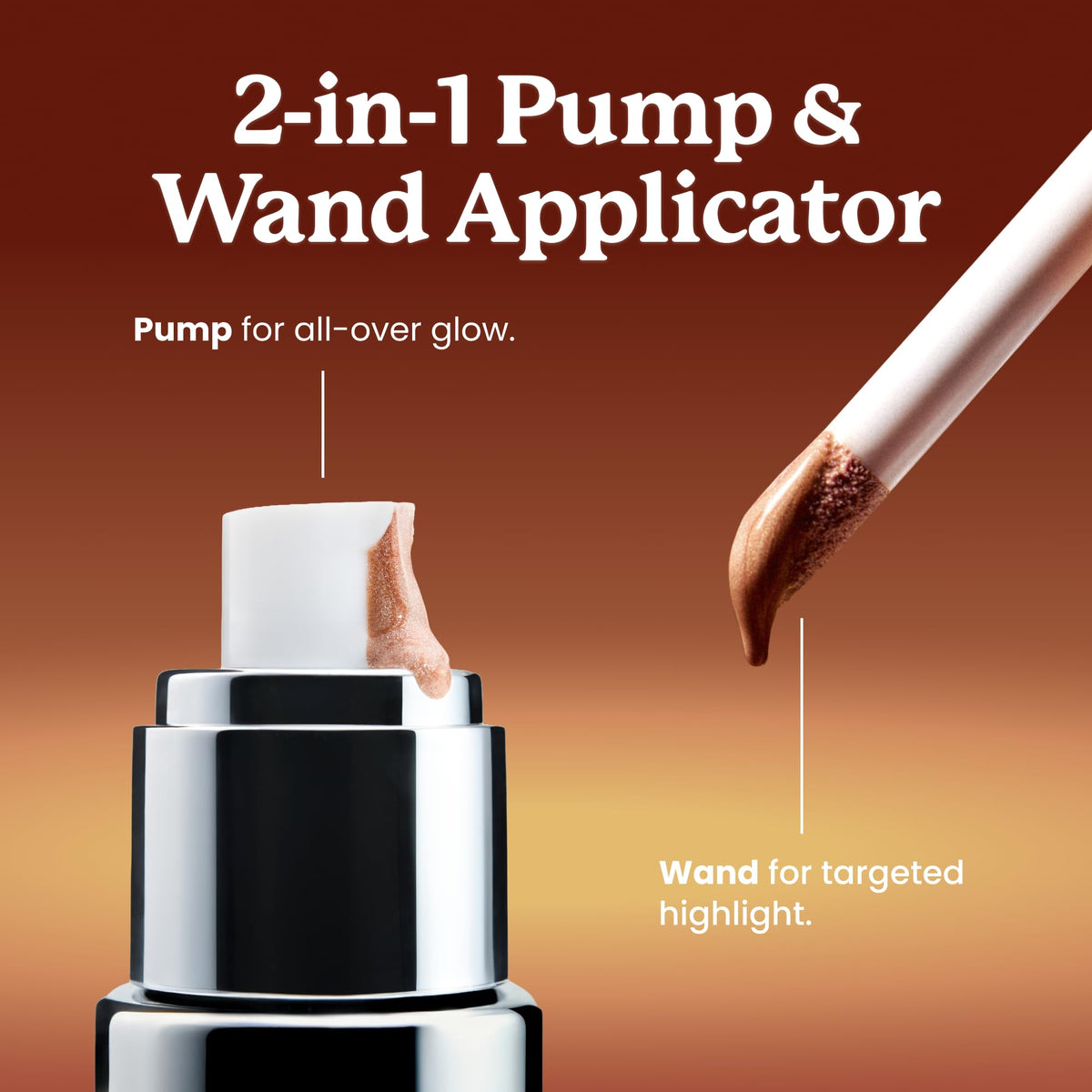 Sacheu pump in use dispensing a smooth radiant wash for easy application