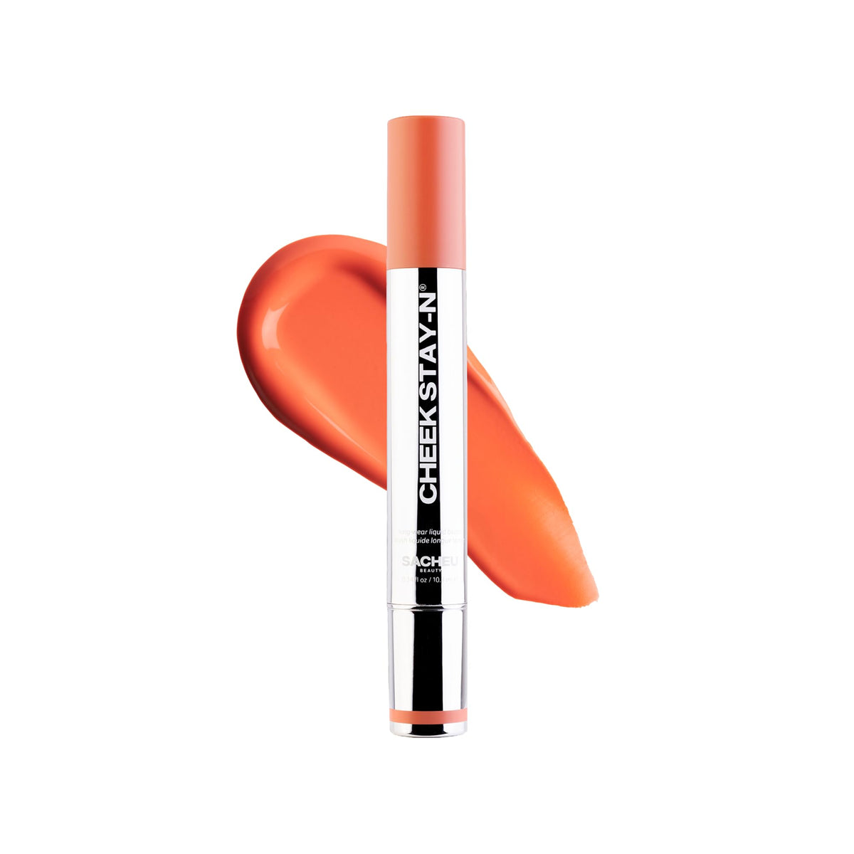 Sacheu tube front view showing shade and branding, easy identification benefit