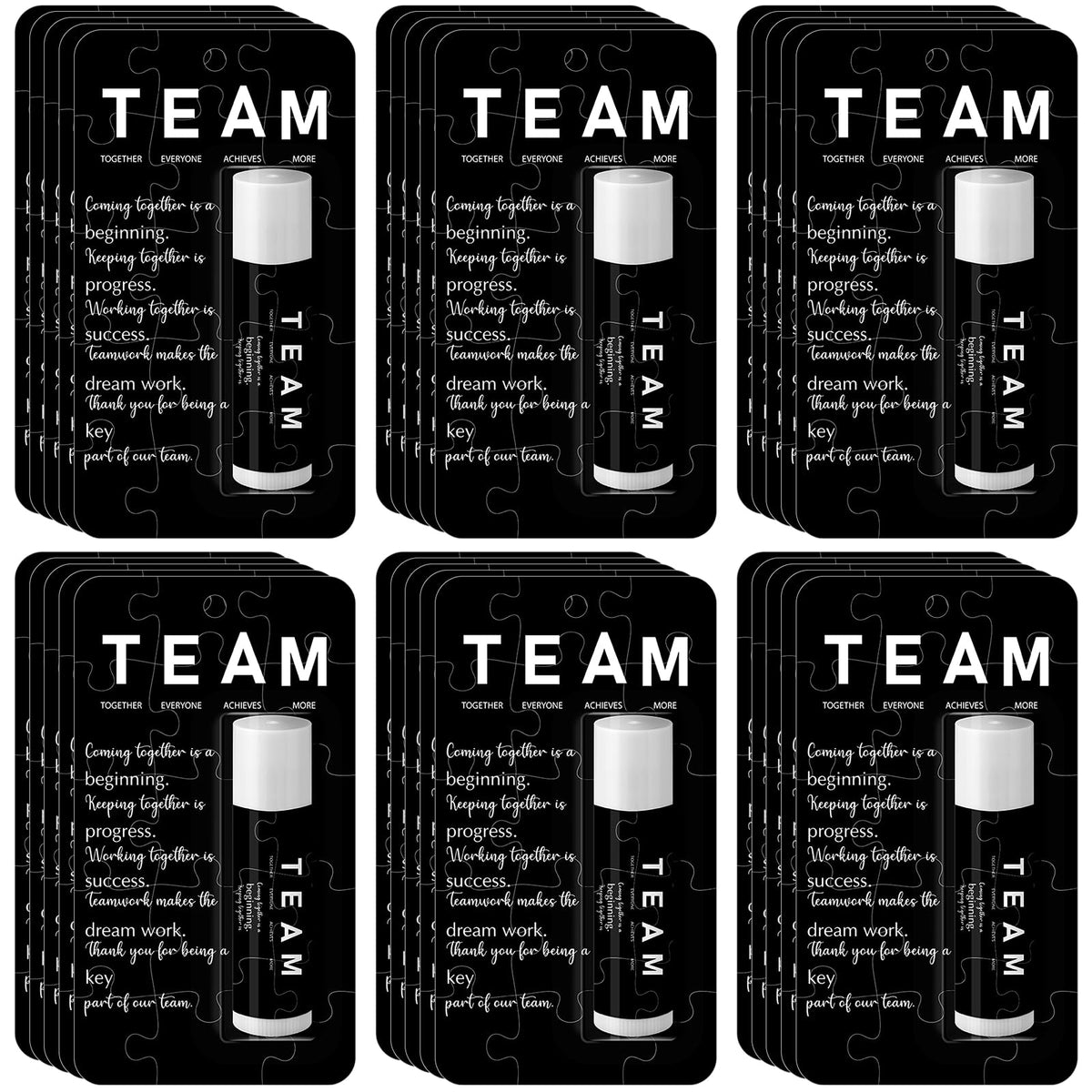 Sacubee front packaging showing 30 black lip balms and easy gifting benefit