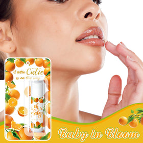 Sacubee lip balm inside a baby shower favor bag for easy gifting