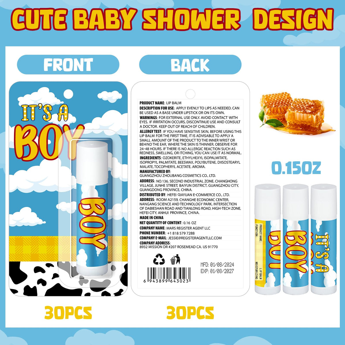 Sacubee back label ingredient list close-up offering transparency and safety info