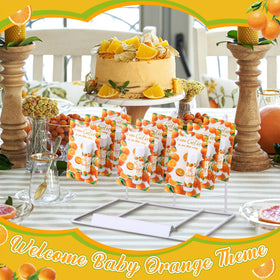 Sacubee arranged on a party table adding decorative, practical favors