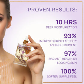 SAFA oil beside bathtub with towel, creating a relaxing lavender aromatherapy soak