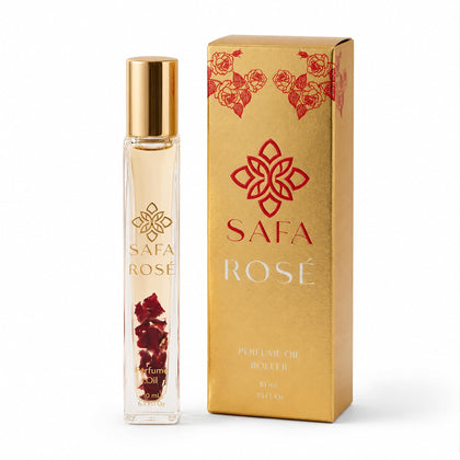 SAFA Rosé front bottle shot showing elegant packaging and travel benefits