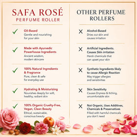 SAFA Rosé label close-up listing organic oils and clean-beauty benefits