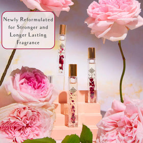 SAFA Rosé bottle styled with rose bouquet evoking authentic floral scent