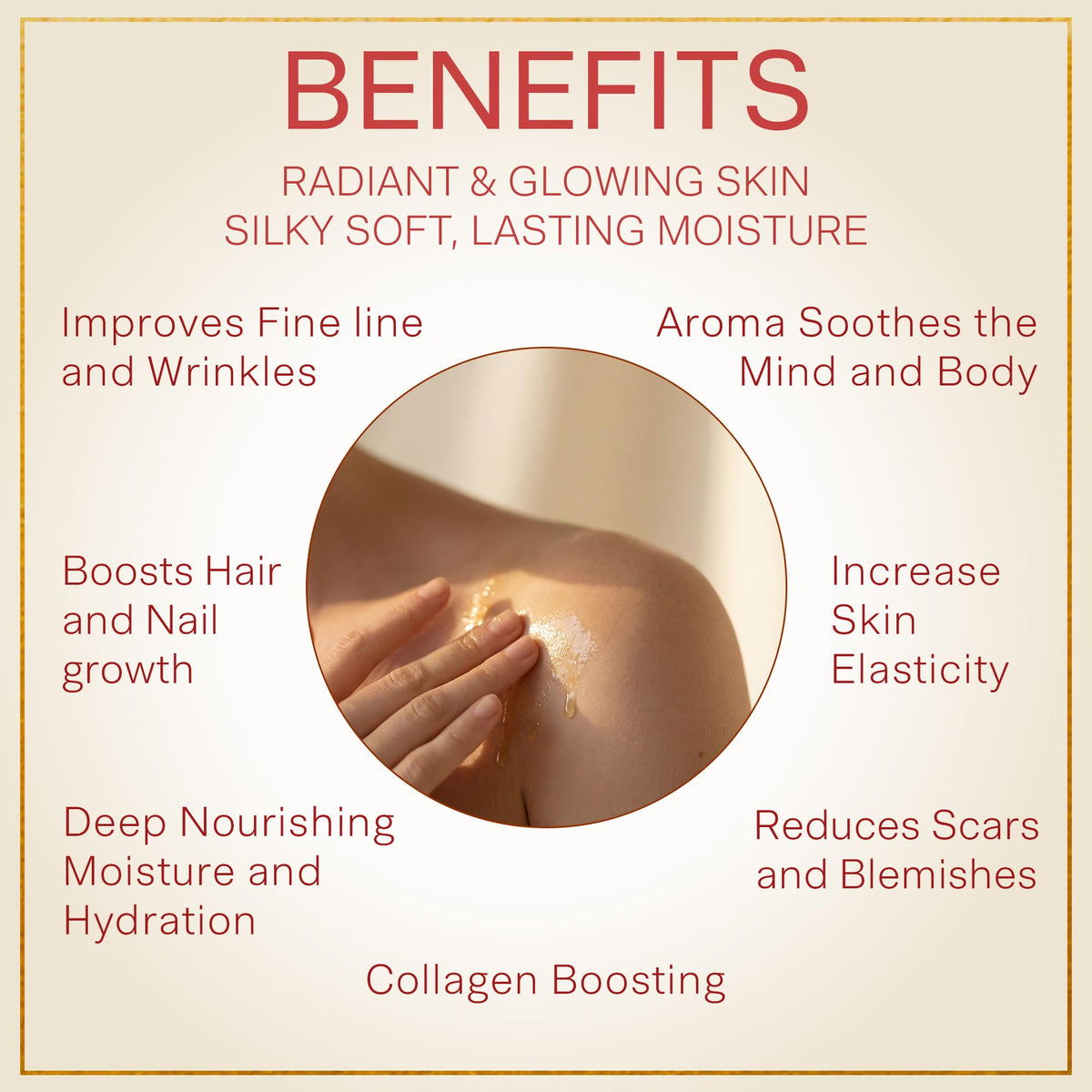 SAFA ingredients display with argan, almond, apricot fruits, nourishing botanical blend