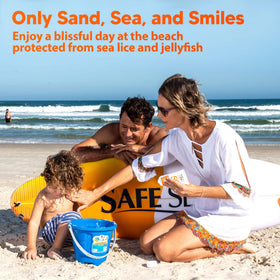 SAFE SEA applied to child arm demonstrating gentle, quick-absorbing protection